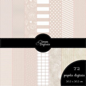 Kit Digital Aquarela Bege