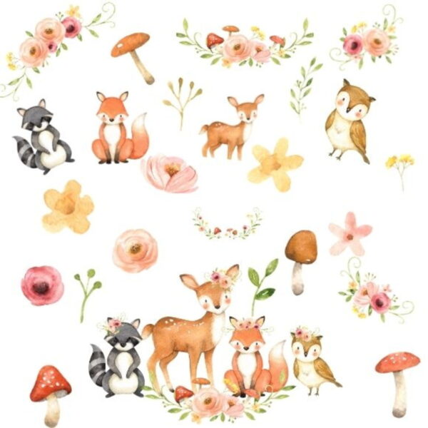 Kit Digital Aquarela Floresta Feliz - Imagem 2