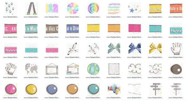 Kit Digital Aquarela 01 Png - Imagem 2