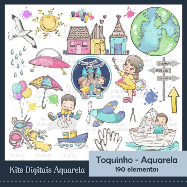 Kit Digital Aquarela Toquinho