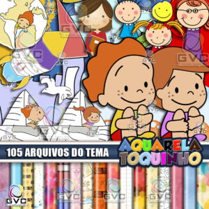 Kit Digital Aquarela Toquinho + Arquivos de Corte