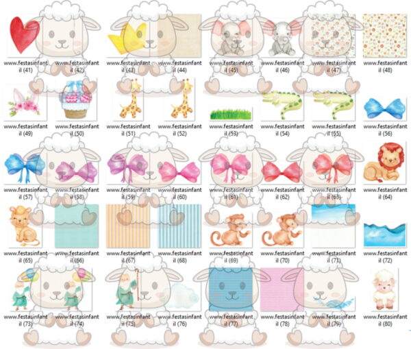 Kit Digital Arca de Noe Aquarela 01 Png - Imagem 3