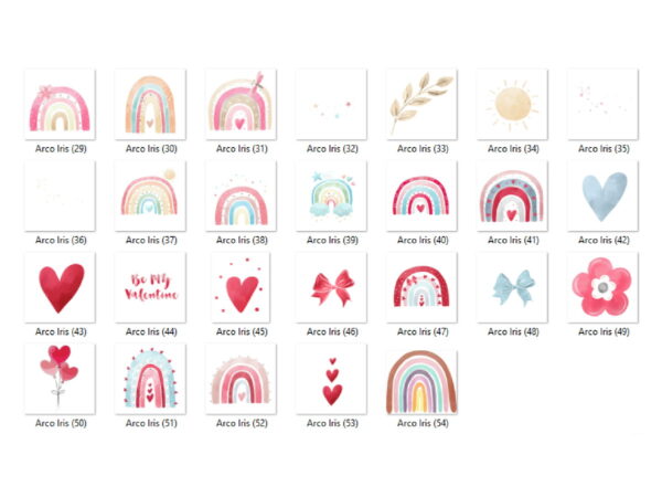 Kit Digital - Arco Íris Boho Aquarela 02 - Imagem 3