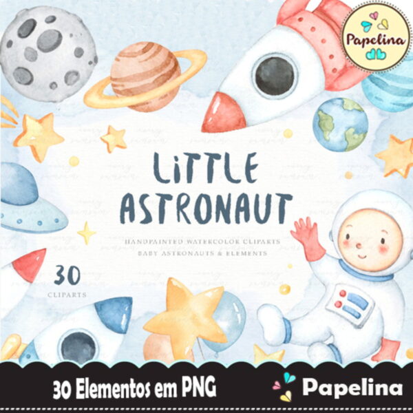 Kit Digital Astronauta Aquarela