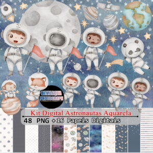Kit Digital Astronautas Aquarela