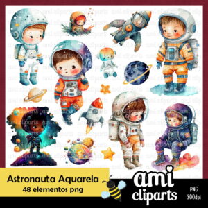 Kit Digital Astronautas Aquarela