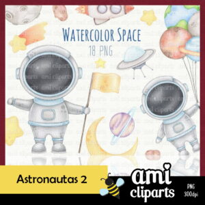 Kit Digital Astronautas Aquarela