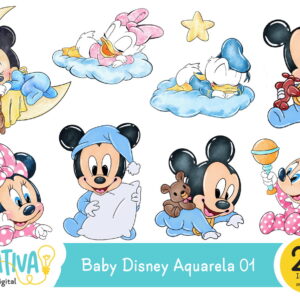 Kit Digital - Baby Disney Aquarela