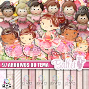Kit Digital Bailarina Aquarela