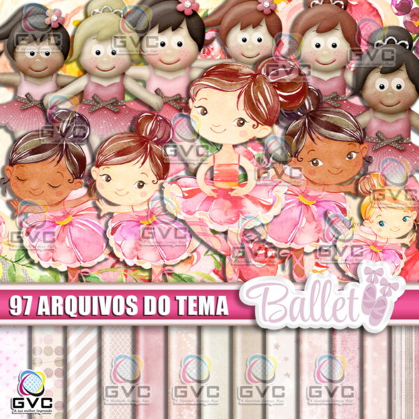 Kit Digital Bailarina Aquarela