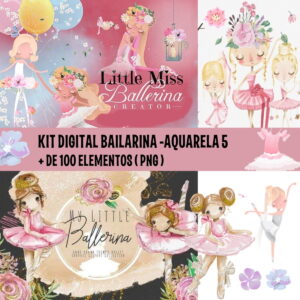 Kit Digital Bailarinas Aquarela 2