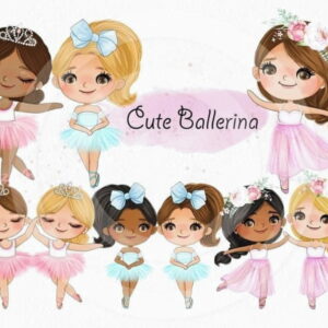 Kit Digital Bailarinas Aquarela #999#