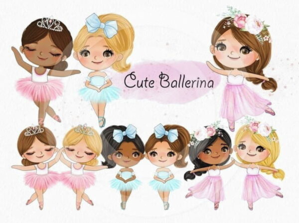 Kit Digital Bailarinas Aquarela #999#