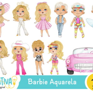 Kit Digital - Barbie Aquarela