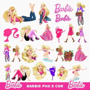 Kit Digital Barbie - PNG, Vetor