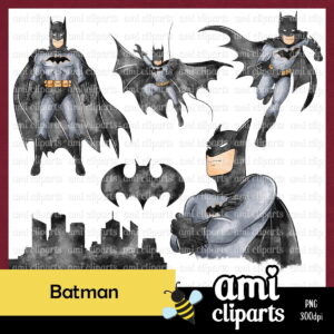 Kit digital Batman Aquarela