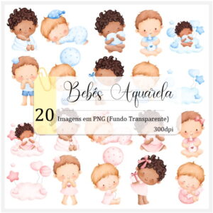 Kit Digital - Bebês Aquarela