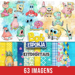 Kit Digital Bob Esponja Aquarela