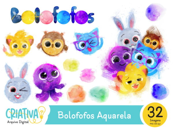 Kit Digital - Bolofofos Aquarela
