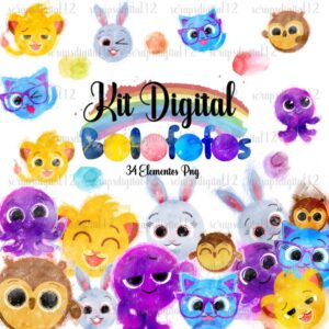 Kit Digital - Bolofofos Aquarela