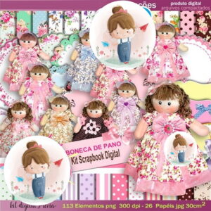 Kit Digital - Boneca De Pano