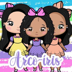 Kit Digital - Bonecas Arco Íris