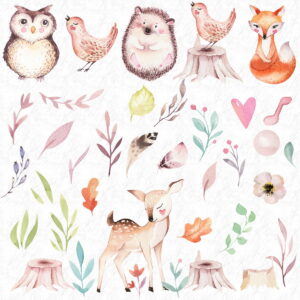 Kit Digital - Bosque Aquarela (4)