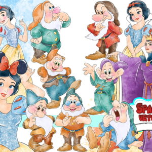 Kit Digital Branca de Neve Aquarela Compre 1 Leve 3