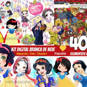 Kit Digital Branca de Neve(png) + 3 Kits Digitais de Brinde