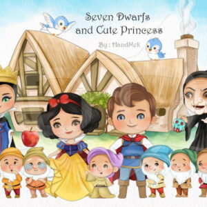 Kit Digital - Branca de Neve Aquarela (cod. 0009)