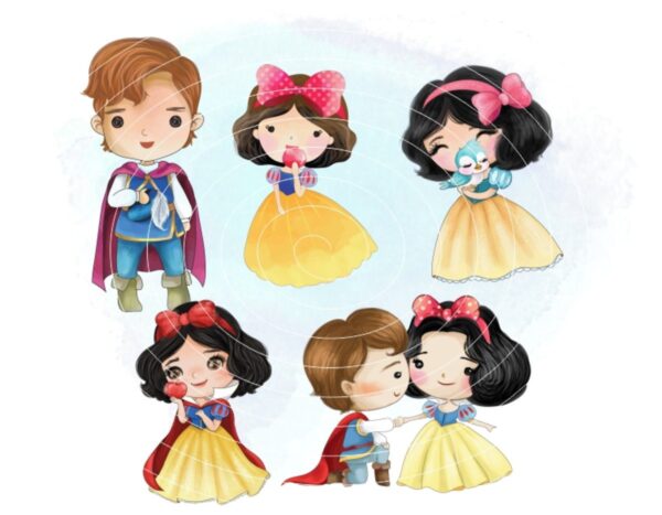 Kit Digital - Branca de Neve Aquarela (cod. 0009) - Image 2