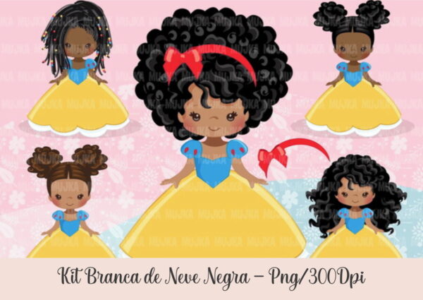 Kit digital Branca de Neve negra