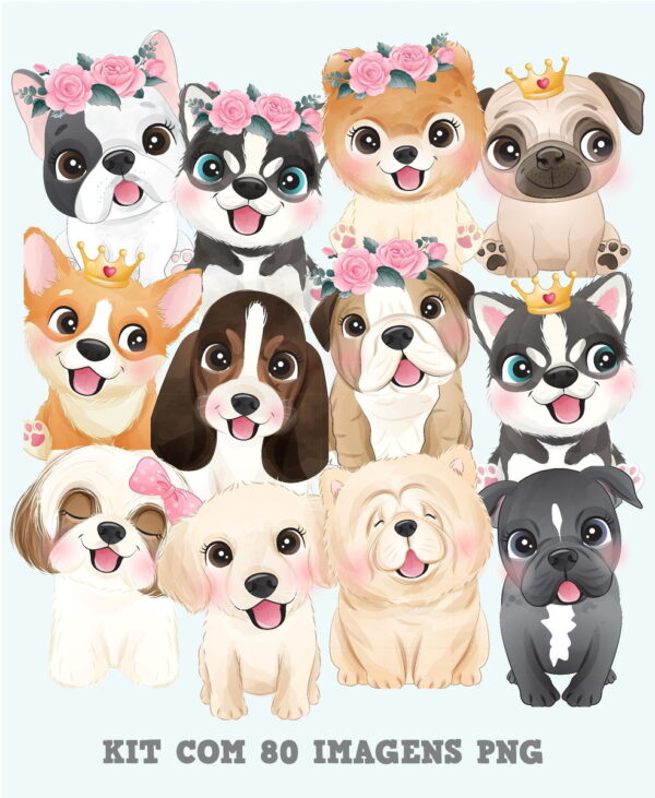 Kit Digital Cachorrinhos 1005