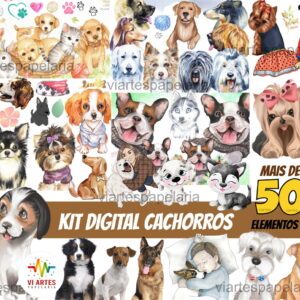 Kit Digital Cachorrinhos-pet+3 Kits Digitais de Brinde