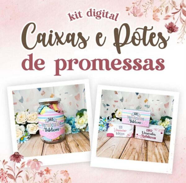 Kit Digital Caixa e Pote de Promessas