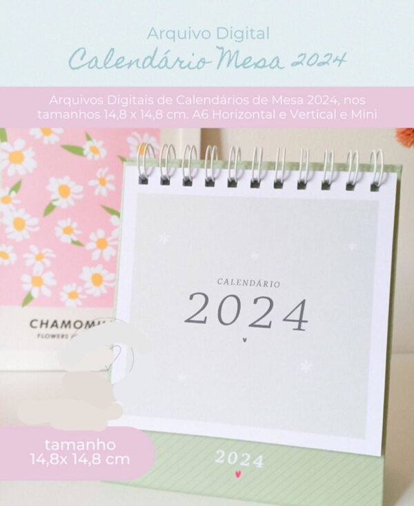 Kit Digital Calendário de Mesa 2024 - Image 2