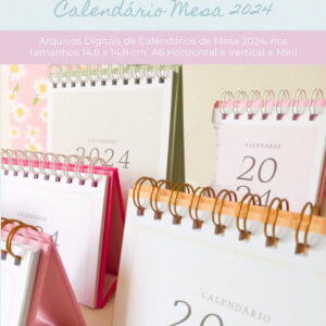 Kit Digital Calendário de Mesa 2024