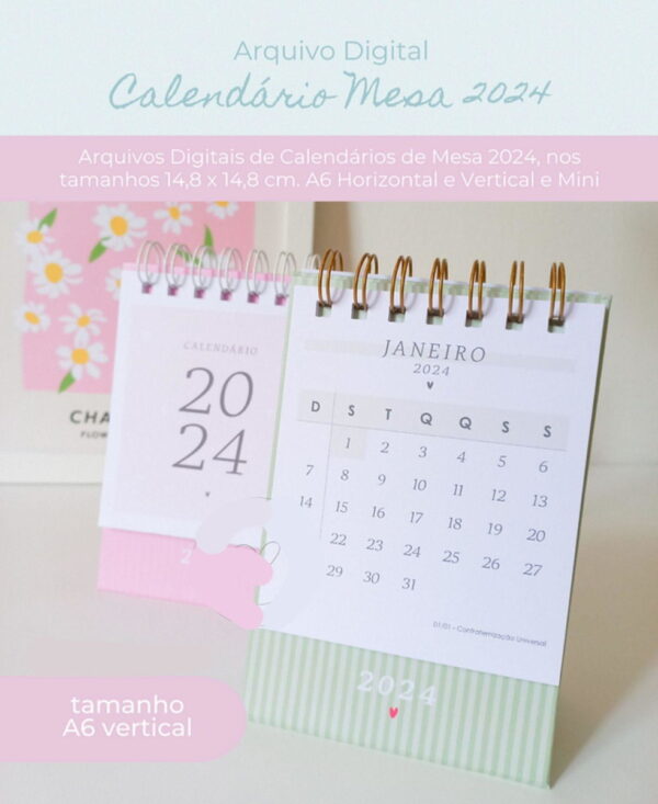 Kit Digital Calendário de Mesa 2024 - Image 3