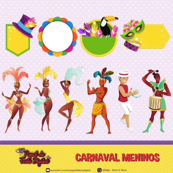 Kit Digital Carnaval Meninos - Imagem 2