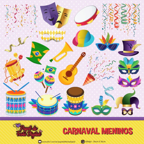 Kit Digital Carnaval Meninos - Imagem 3