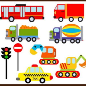 kit Digital Carro Carrinhos PNG- Scrapbook