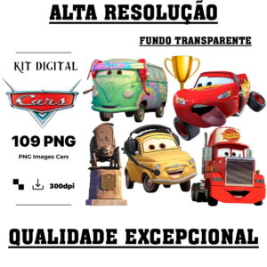 Kit Digital Carros Disney