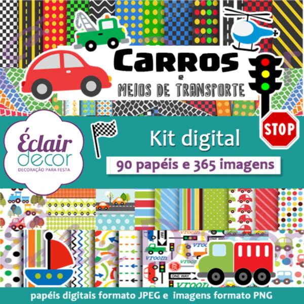 Kit Digital CARROS E MEIOS DE TRANSPORTES