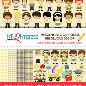 Kit Digital Carrossel Cute