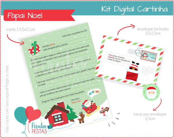 Kit Digital Cartinha Papai Noel