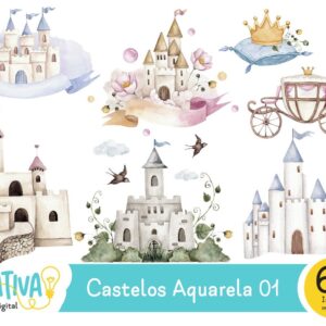 Kit Digital - Castelos Aquarela 01