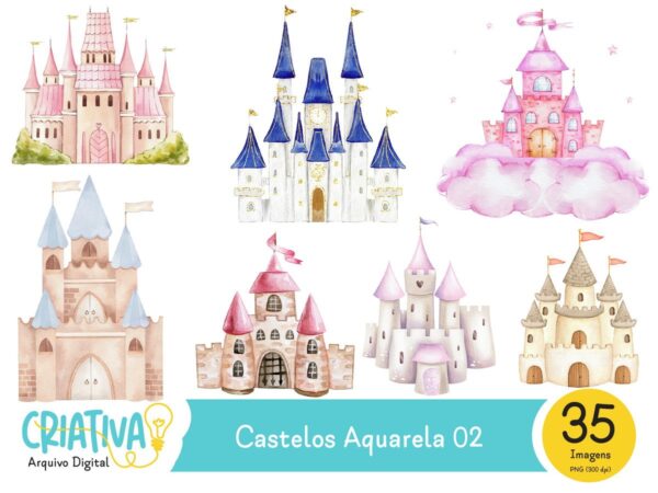 Kit Digital - Castelos Aquarela 02