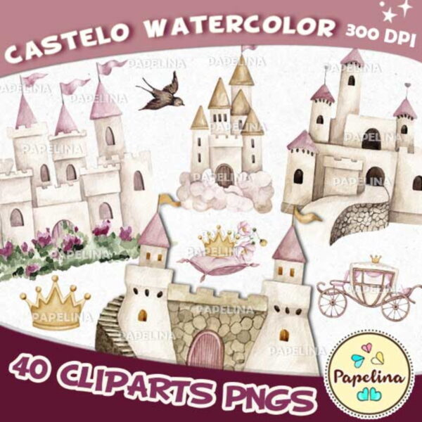 Kit Digital Castelos Aquarela