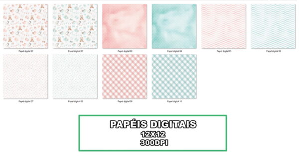 Kit Digital Chá Revelação Aquarela - Imagem 3