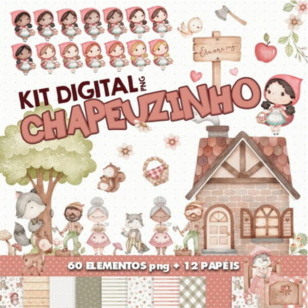 Kit Digital Chapeuzinho Vermelho Aquarela (15)